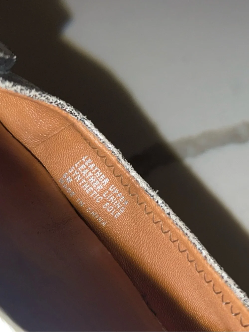 TORY BURCH Silver Metallic Espadrille Ballet Flats